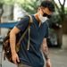 Unbeatable Quality American Style Short Sleeved T-shirt For Men, Tianzhu Woven Solid Color, Waffle Henley Collar, Trendy V-neck Polo Shirt_viptrois.com