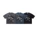 American High Street Printed Short-sleeve T-shirt For Men, Summer Loose Fit, Washed And Distressed, Round Neck_viptrois.com