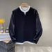 Autumn New Men's Two-Piece Casual Sweatsh Trendy Fashion Pullover Long Sleeve Base Sh Slim Fit Versatile_viptrois.com