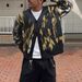 Men's Clothing Street Hip Hop Style Sweater For Men Autumn/Winter Streetwear Colorblock Knit Cardigan - Oversized Hip-Hop Open Front Sweater_viptrois.com