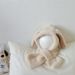 Kids' scarves baby winter cross scarf one hat baby new warm anti-freeze solid color small ears_viptrois.com