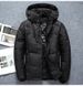 Men's Winter Hooded Down Jacket - White Duck Feather Filled, Windproof & Warm Coat For Outdoor Activities_viptrois.com