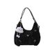 Butterfly Embellished Soft PU Tote Bag - Stylish Spacious Shoulder Bag For Work & Daily Use, Lightweight & Versatile With Dual Straps_viptrois.com