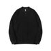 Textured Jacquard V-Neck Sweatshirt With Horn Buttons - Unisex Split-Hem Athletic Top (Beige/Light Brown/Purple/Black)_viptrois.com