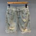 Men's Clothing Loose Straight Jeans For Teenagers Summer Thin Pants Trendy Casual Shorts_viptrois.com