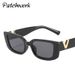 Trendy Square Frame Sunglasses Retro Hip Hop Style UV Protection Party Dance Fashion Shades Disco Sunglasses Retro Square Small Frame_viptrois.com