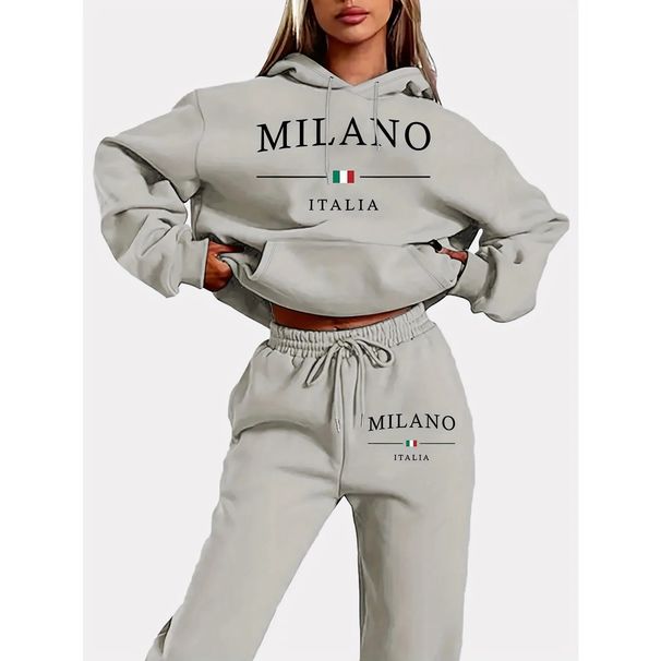Women's Oversized Hoodie Set - Trendy Streetwear Pullover & Pants With Graphic Print_viptrois.com