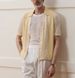 Men's Tops Hollow Short Sleeved Knitted Sweater Casual Polo Shirt_viptrois.com