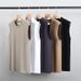 220G Pure Cotton Sleeveless T-shirt For Men, Summer Youth Loose Fit Gym Sports Round Neck Tank Top Trendy Brand_viptrois.com