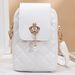 Women's New Crown Pearl Pendant Crossbody Bag - Elegant Quilted Embroidery Phone Purse For Women (Stylish)_viptrois.com