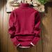 Men's Slim-Fit High Neck Sweater – Lightweight Acrylic Blend Pullover For Autumn & Winter_viptrois.com