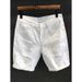 Men's Clothing Men's Denim Shorts Summer Thin Trend Loose Straight Sports Pants Ripped Casual Five Point Pants_viptrois.com