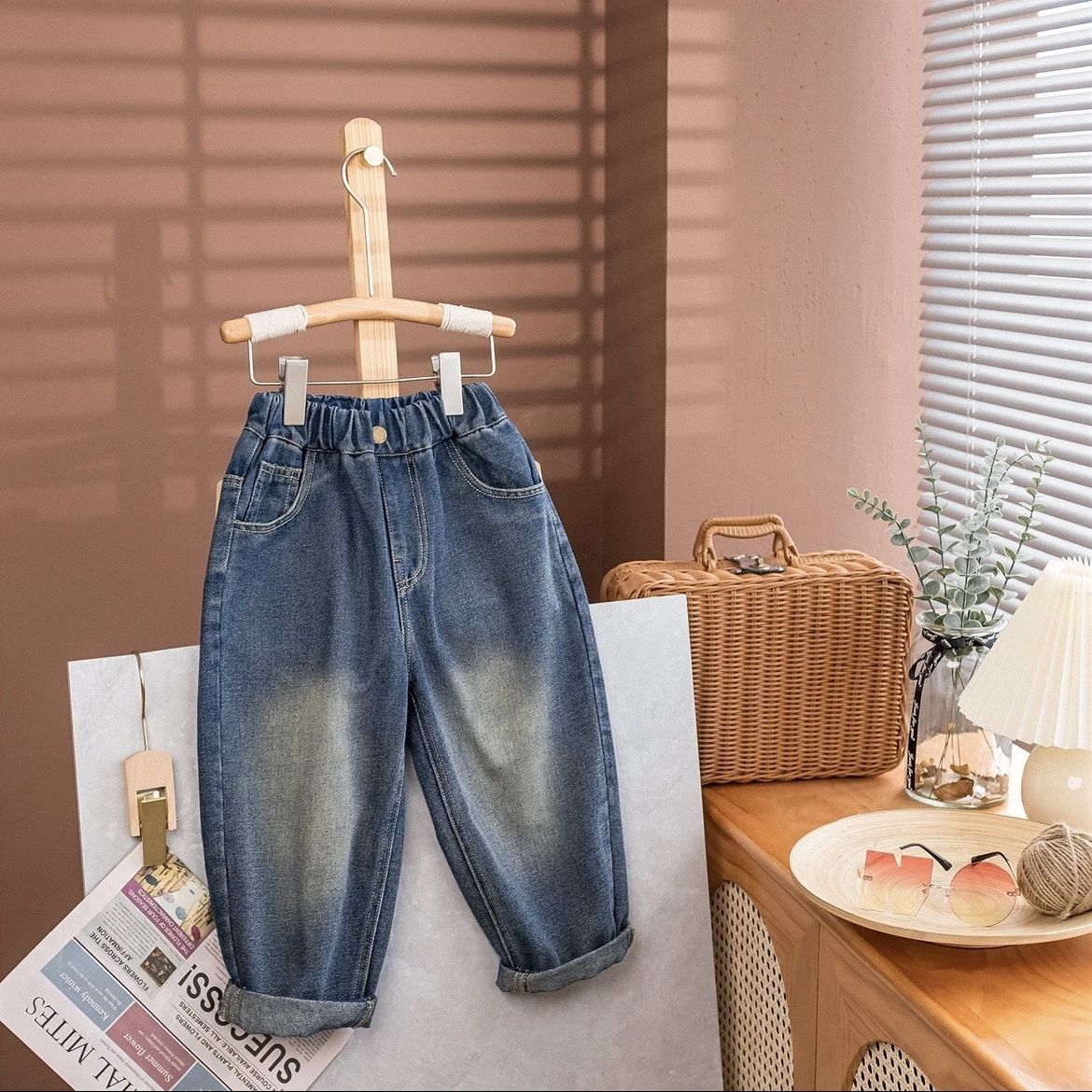 kids'clothing Children casual loose handsome pants letter trend_viptrois.com