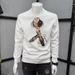 Trendy Round Neck Hoodie Men's Top Spring Autumn New Fashion Trend Portrait Print Long Sleeved T-shirt_viptrois.com