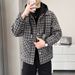 Autumn And Winter New Style Lapel Retro Jacket Cardigan Men's Fashionable Plus Velvet Thick Plaid Jacket Workwear Top Trendy_viptrois.com