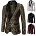 Men's Color Matching Suit European Size Casual Suit Jacket Large Body Jacquard Performance Suit Jacket For Men_viptrois.com