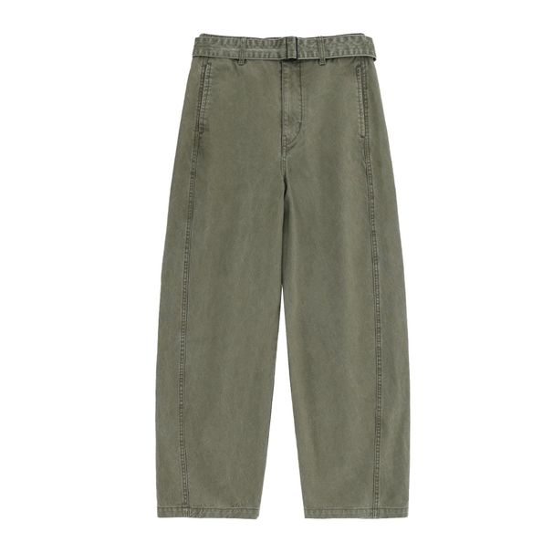 Lanhai Men's 24Aw Old Money Style Asute Dyeing Fashionable Curved Knife High Waist Banana Pants Look Thin Jeans Men And_viptrois.com