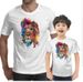 2024 New Cartoon Cute Parent Child Wear Pattern Women's Printed T Shirt Short Sleeve_viptrois.com