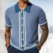 Men's Clothing Summer New Sweater Lapel Collar Short Sleeve Business Polo Shirt_viptrois.com