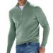 Nordmann 2025 Independent Station New Long Sleeve V-Neck Wool Fleece Zipper Men's Casual Top Polo Shirt_viptrois.com