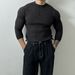 Spring And Autumn New Long Sleeve Knitted Sweater Men's Light Mature Slim Fit T-shirt_viptrois.com