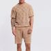 Clothing Set Summer Men's Outfit Sports Loose Short Sleeve Shirt And Shorts For Teenagers_viptrois.com