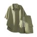 Heavy Knitted Jacquard Short Sleeved Polo Shirt Suit Men's Summer Trend Loose Large Size Casual Sports Two Piece Suit_viptrois.com