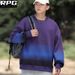Sweater 2025 New Autumn Teenagers Without Hats Gradual Change Junior High School High School Students Pullover Loose Trend Handsome Long Sleeves_viptrois.com