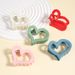 Colorful Sweet Hollow Love Heart Claw Clip - Valentine's Date Photo Back-of-Head Hair Clip For Updos - Romantic Shark Clip_viptrois.com