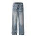 Men's Vintage Washed Jeans – Relaxed Straight Fit Denim Pants With Classic Five-Pocket Design (S-XXXL)_viptrois.com