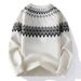 Japanese Knitted Sweater Crew Neck Pullover Men's Lazy Style Youth Sweater Men's Clothing_viptrois.com