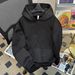 Streetwear Hoodie Men's Graphic Pullover – Oversized Drop Shoulder Design, Black Star Embroidery, Unisex High Fashion Casual Wear_viptrois.com