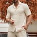Men's Clothing Beach Print Suit Casual Loose Lapel Irregular Shirt_viptrois.com