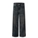 Men's Clothing Retro Cat Whisker Washed Distressed Jeans Men And Women Cleanfit High End Straight Pants_viptrois.com