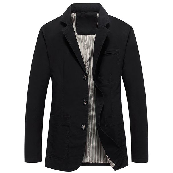 Loom Men's 2024 Jacket Casual Small Blazer Cross-Border Factory Spring And Autumn New Plus Size Pure Cotton Suit_viptrois.com