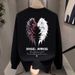 American Fashion Brand Pure Cotton Printed Men's Long Sleeved For Spring And Autumn New Style Hoodie Casual Round Neck_viptrois.com
