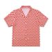 Men's Clothing Ins High Street Light Luxury Love Shirt Short Sleeve Men Spring And Summer Teenagers Casual Couple Collar Shirt_viptrois.com