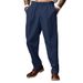 Men's Clothing Spring And Autumn Fashion Casual Solid Color Trousers Loose Tight Closure Straight Trousers_viptrois.com