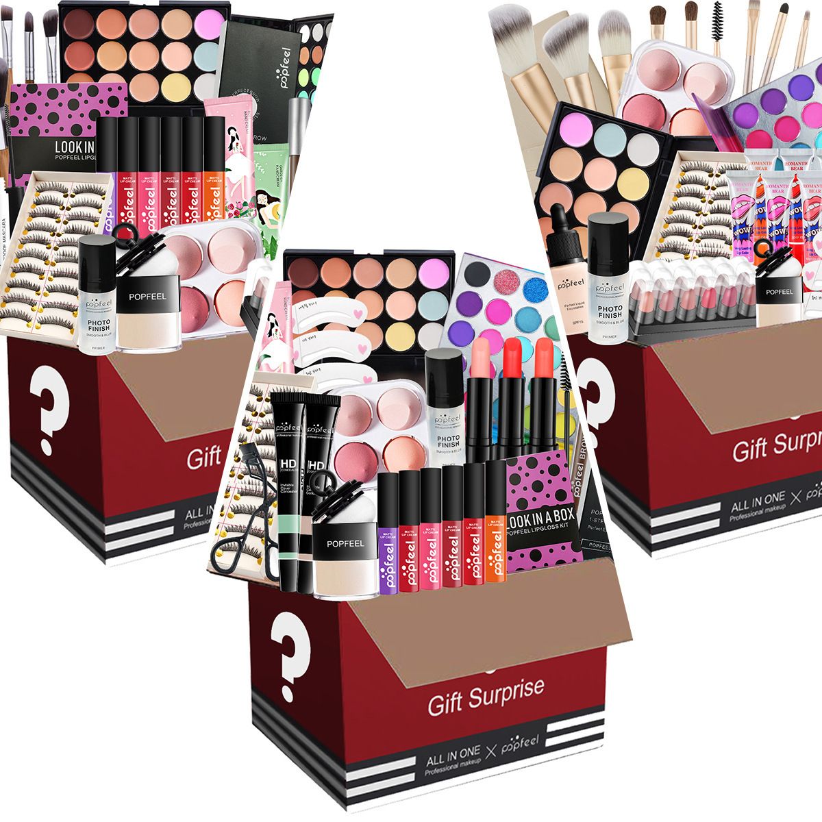 Blind box makeup combination eyeshadow lipstick set Foundation makeup brush set color random_viptrois.com