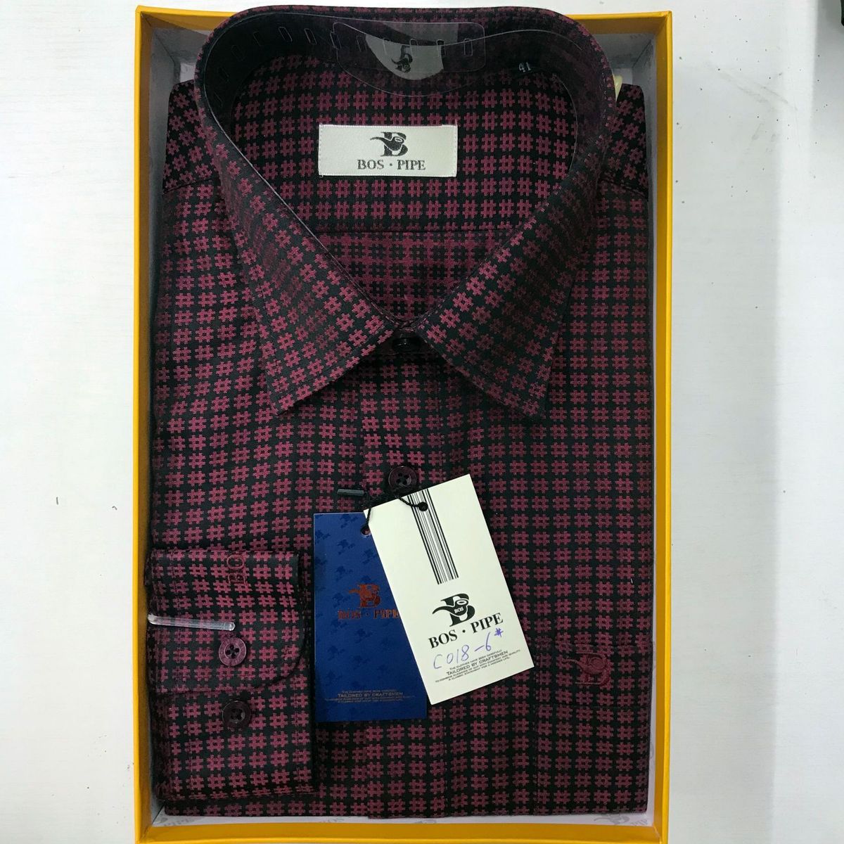 Men's Slim Fit Long Sleeve Shirt Korean Style Square Neck Wrinkle Free Solid Color Business Casual Loose Fit Plus Size_viptrois.com