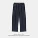 Split Silhouette Retro Jeans Men Spring New Open Design Raw Denim Long American Style Straight Pants Loose_viptrois.com
