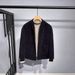 Men's Coat Simple Stand Collar Sweater Jacket Autumn And Winter New Texture Splicing Solid Color Trendy Brand Tops Men's Clothing_viptrois.com
