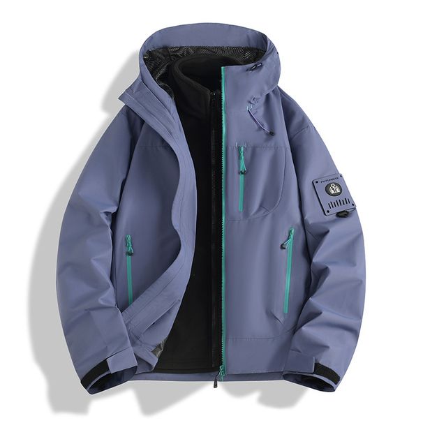 Unisex 3-in-1 Waterproof Hiking Jacket - Detachable Fleece Liner & Windproof Shell (10 Colors, XS-3XL)_viptrois.com