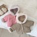 Baby clothing for children men and women neutral thick solid color top warm hooded casual fashion bear coat winter_viptrois.com