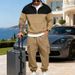 Men's Casual Workwear Hoodie & Joggers Set – Winter Streetwear Outfit, Relaxed Fit, Outdoor & Daily Wear_viptrois.com