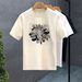 High-end Fashion Printed Short-sleeved T-shirt Men's Trendy Slim-fit Top 2025 Summer New Handsome T-shirt_viptrois.com