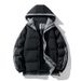 Men's Winter Warm Waterproof Hooded Puffer Jacket With Large Size Options (M-8XL) - Breathable Polyester Outerwear For Casual & Outdoor Activities_viptrois.com
