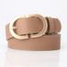 Women's Belt Women's Simple And Versatile Jeans Belt Ins Style Korean Version Casual Metal Buckle Student Belt Manufacturer Approval_viptrois.com
