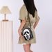 Gothic Skull Crossbody Bag For Women - Vintage PU Small Shoulder Bag With Stitching Details, Halloween Fashion Accessory_viptrois.com