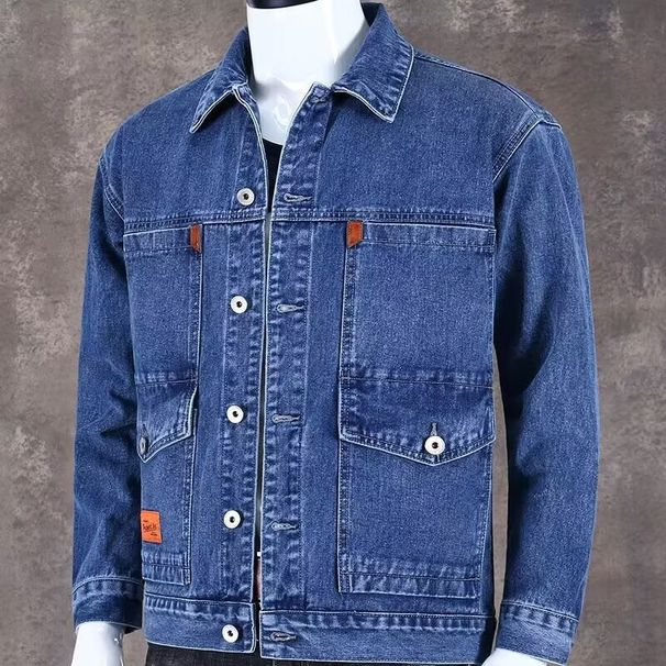 Men's Clothing Denim Jacket Japanese Casual Youth Popular Workwear Denim Jacket_viptrois.com